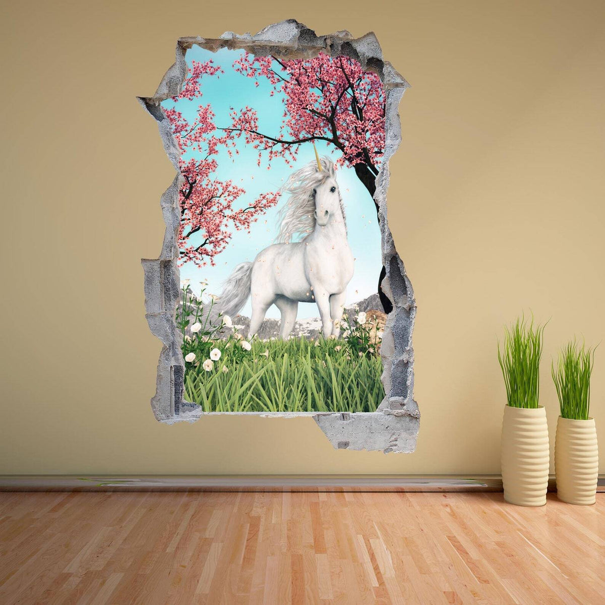 Fantasy Wall Decals: Unicorn, Enchanted Forest, Fairies
