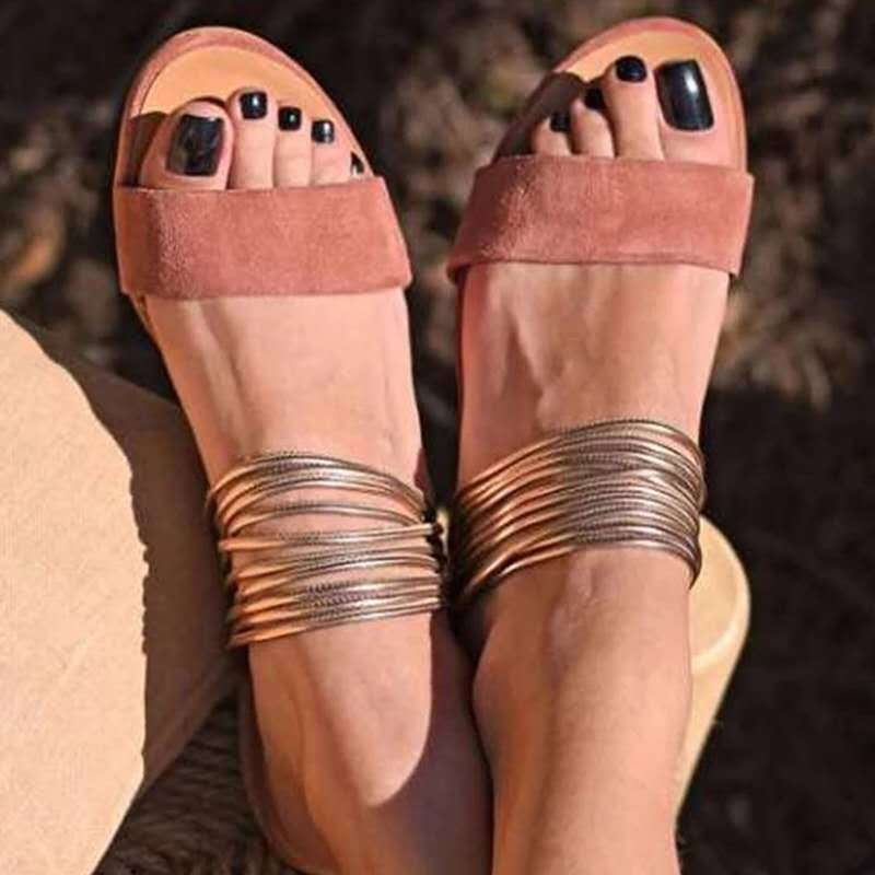 Large Size Women's Flat Sandals Slippers