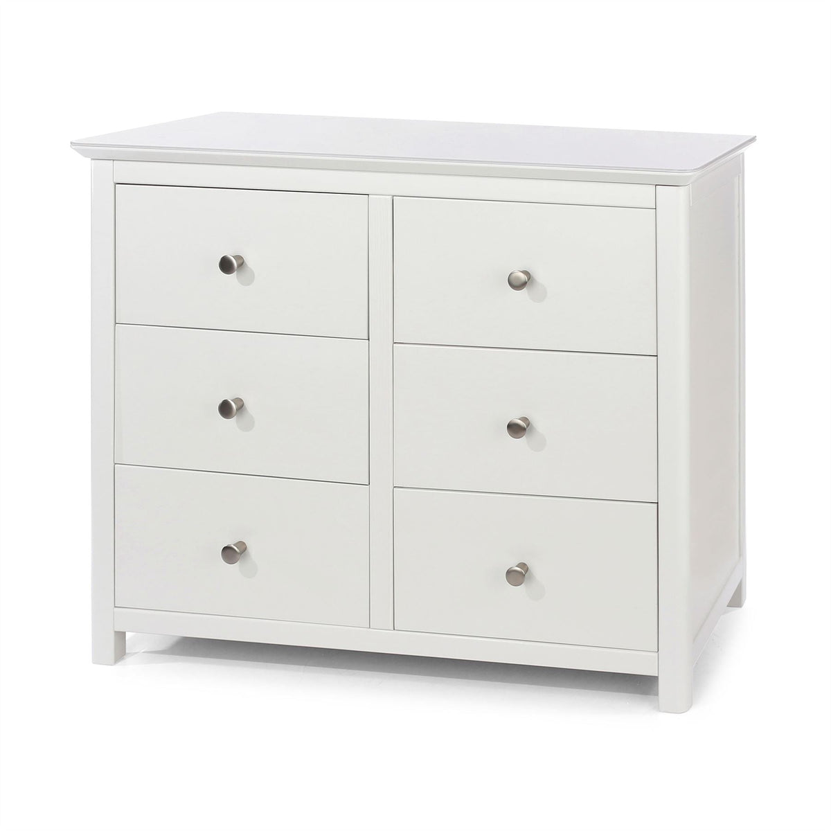 Nairn White 3+3 Drawer Wide Chest