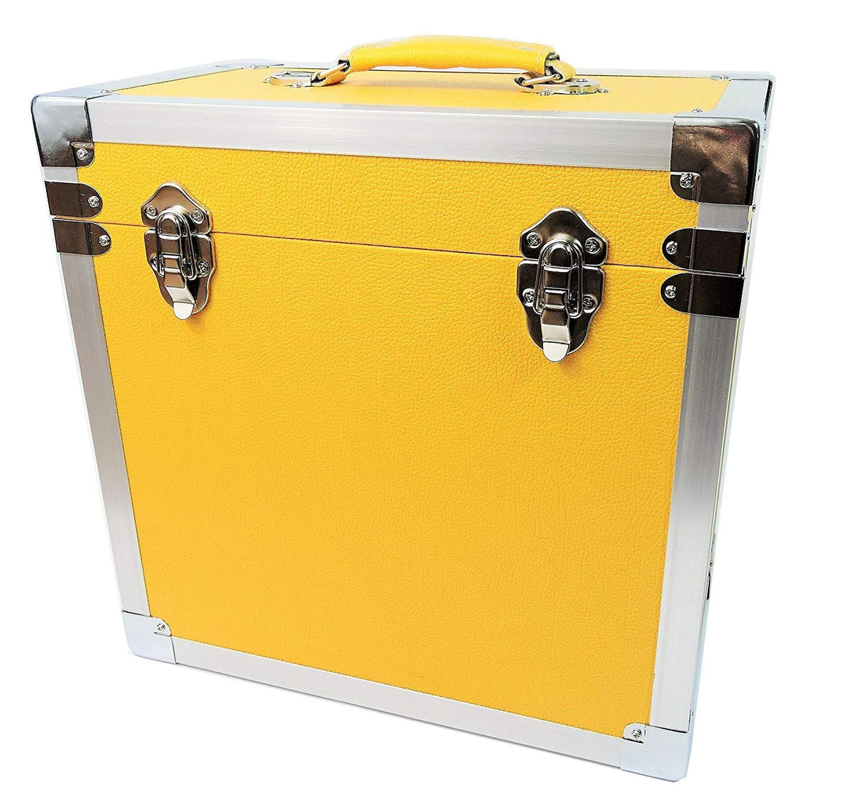 Steepletone 12 Inch LP Record Storage Yellow Carry Case