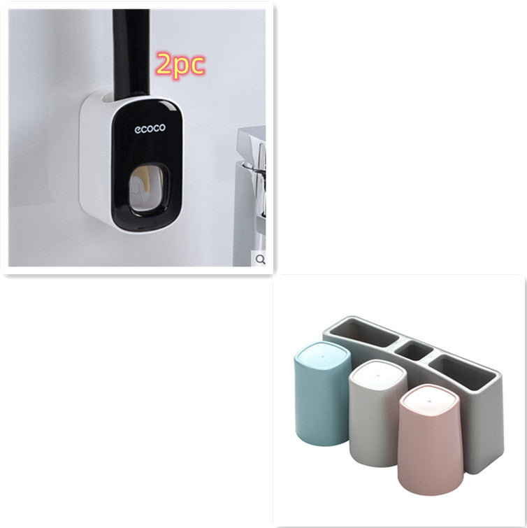 Wall-Mounted Toothpaste Dispenser - Bathroom Accessory Set
