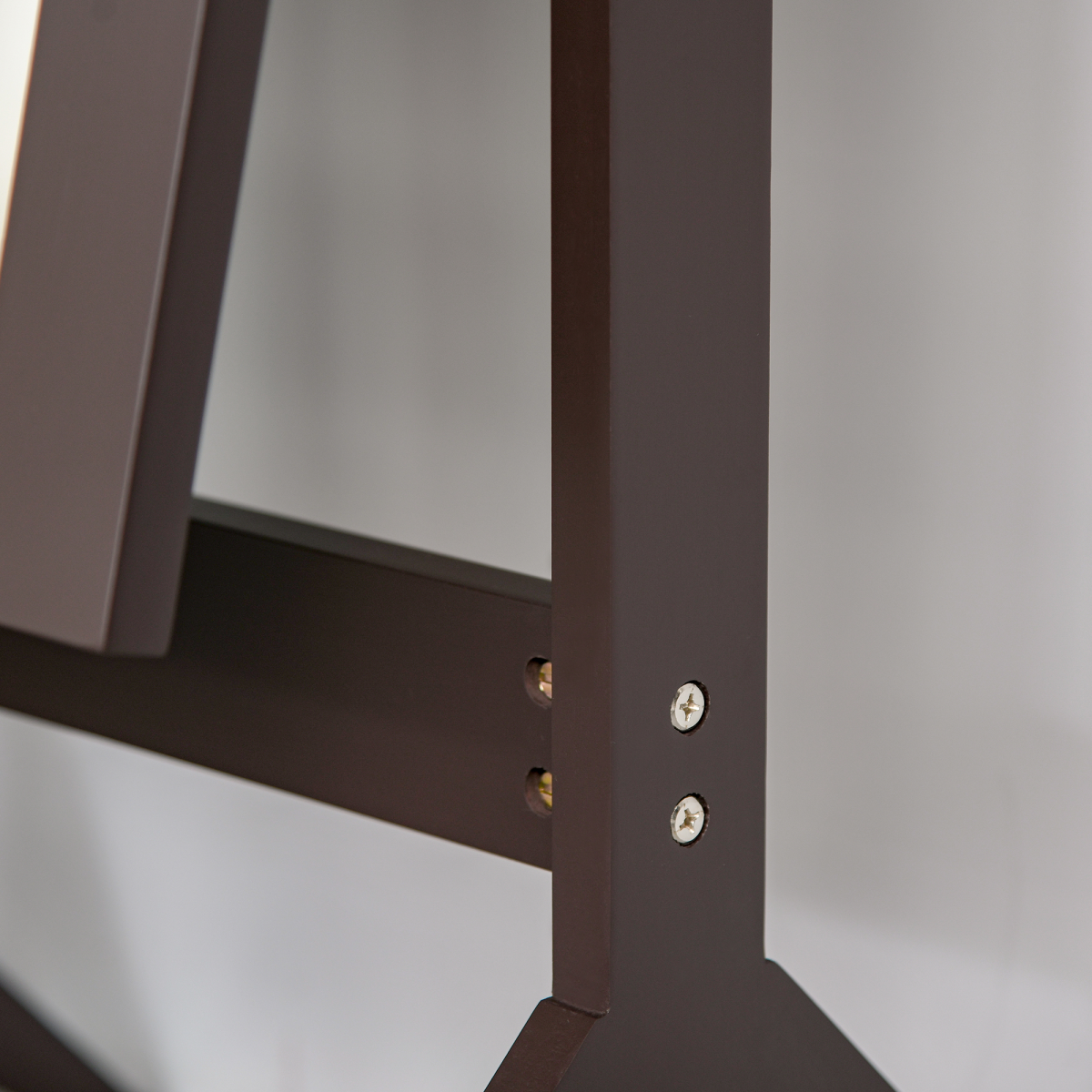 Freestanding Dressing Mirror 148x47cm Adjustable Angle Dark Brown Frame