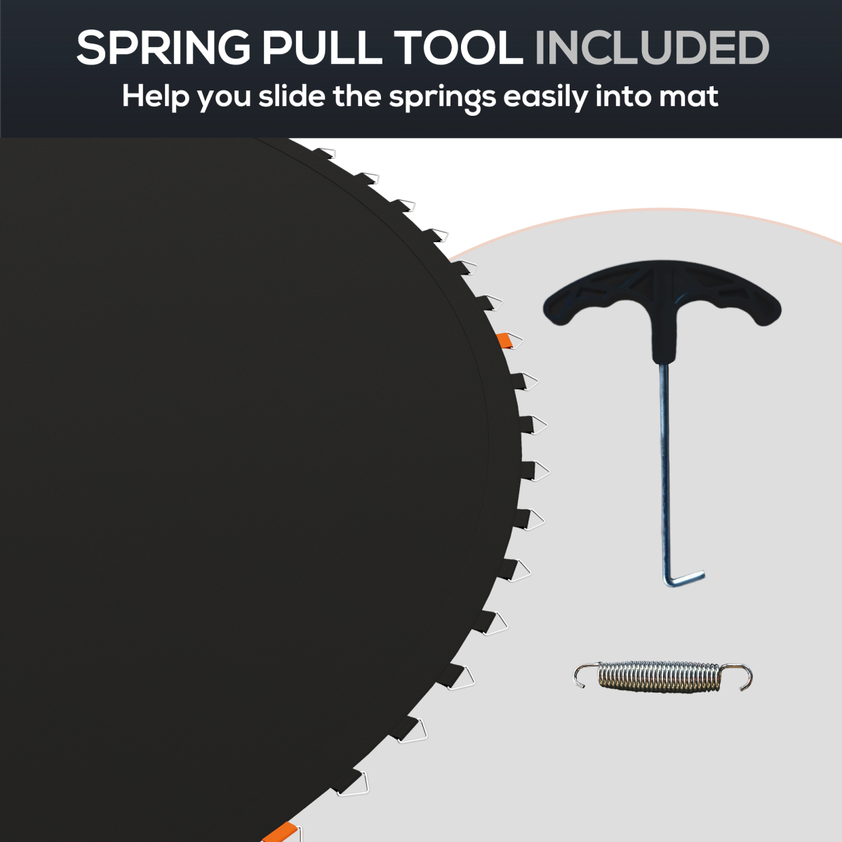 SPORTNOW Trampoline Mat with 72 V-Hooks, for 12ft Trampoline