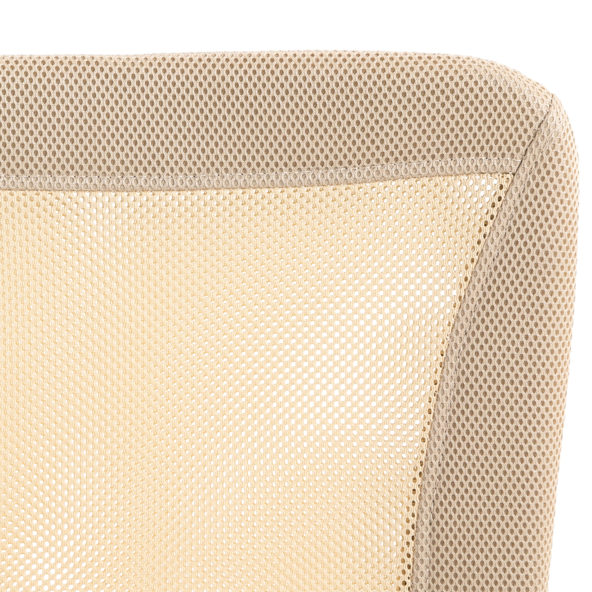 Vinsetto Armless Office Chair with Adjustable Height Mesh Back Wheels Beige