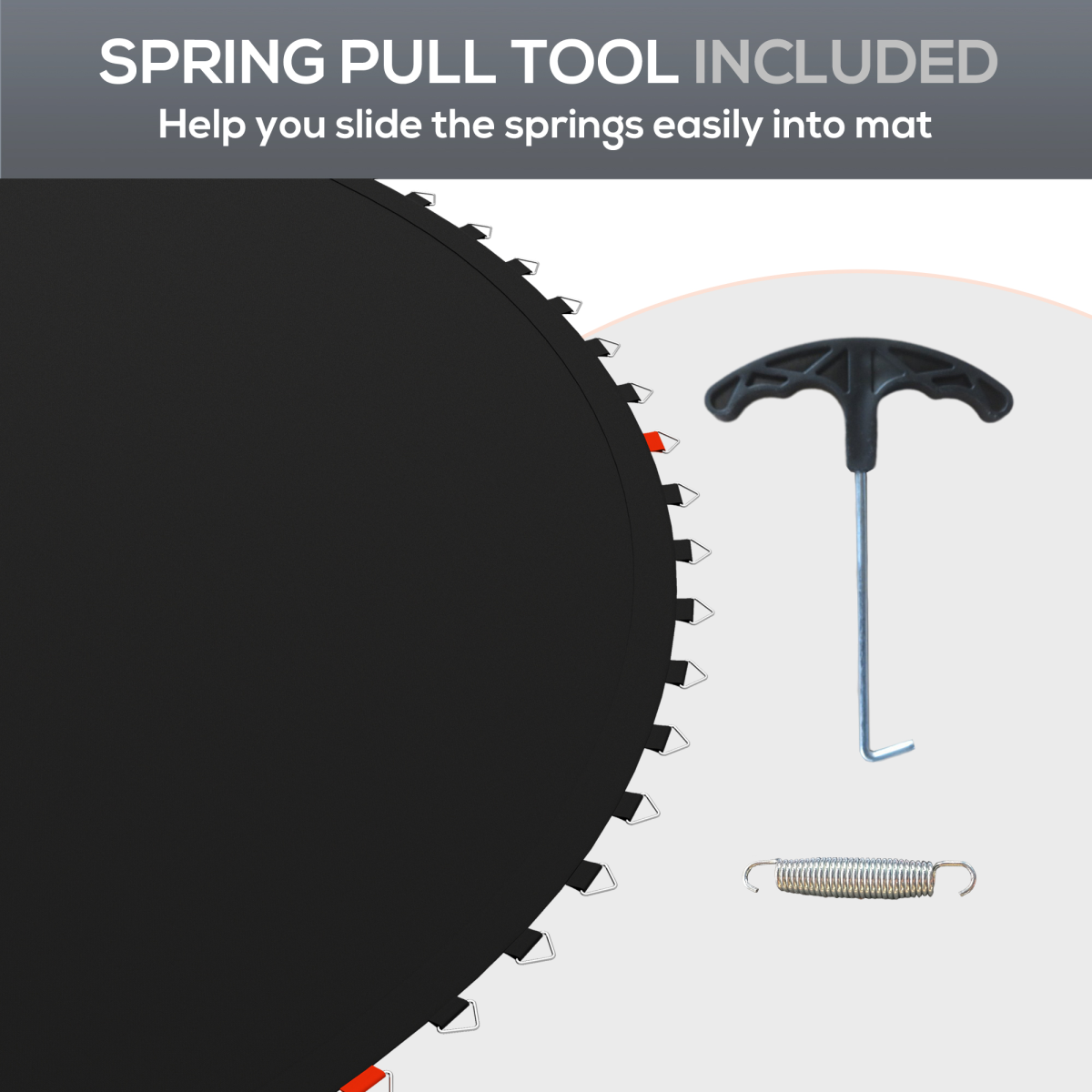 SPORTNOW Trampoline Mat with 42 V-Hooks, for 8ft Trampoline