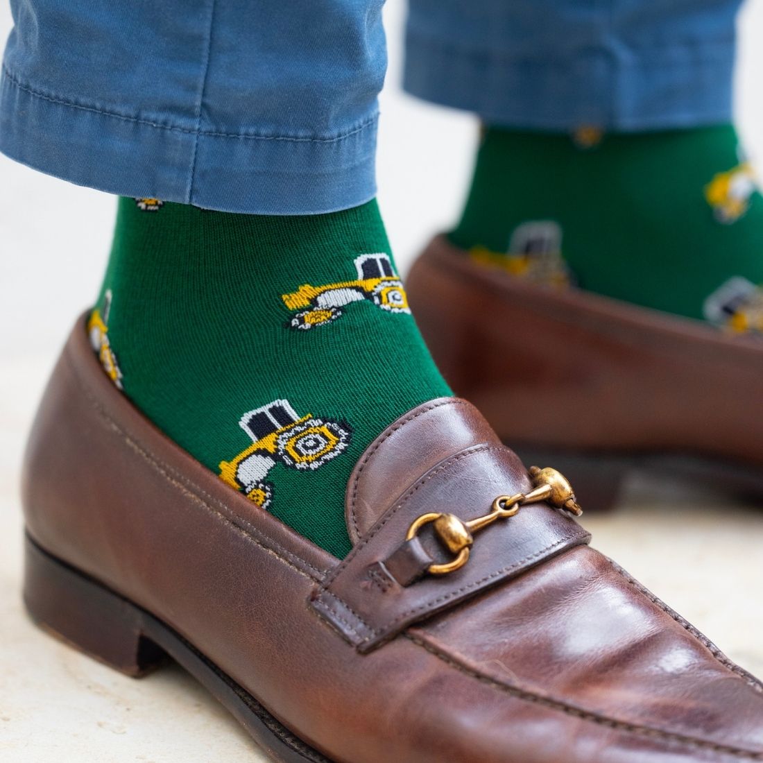 Tractor Bamboo Socks (Comfort Cuff)