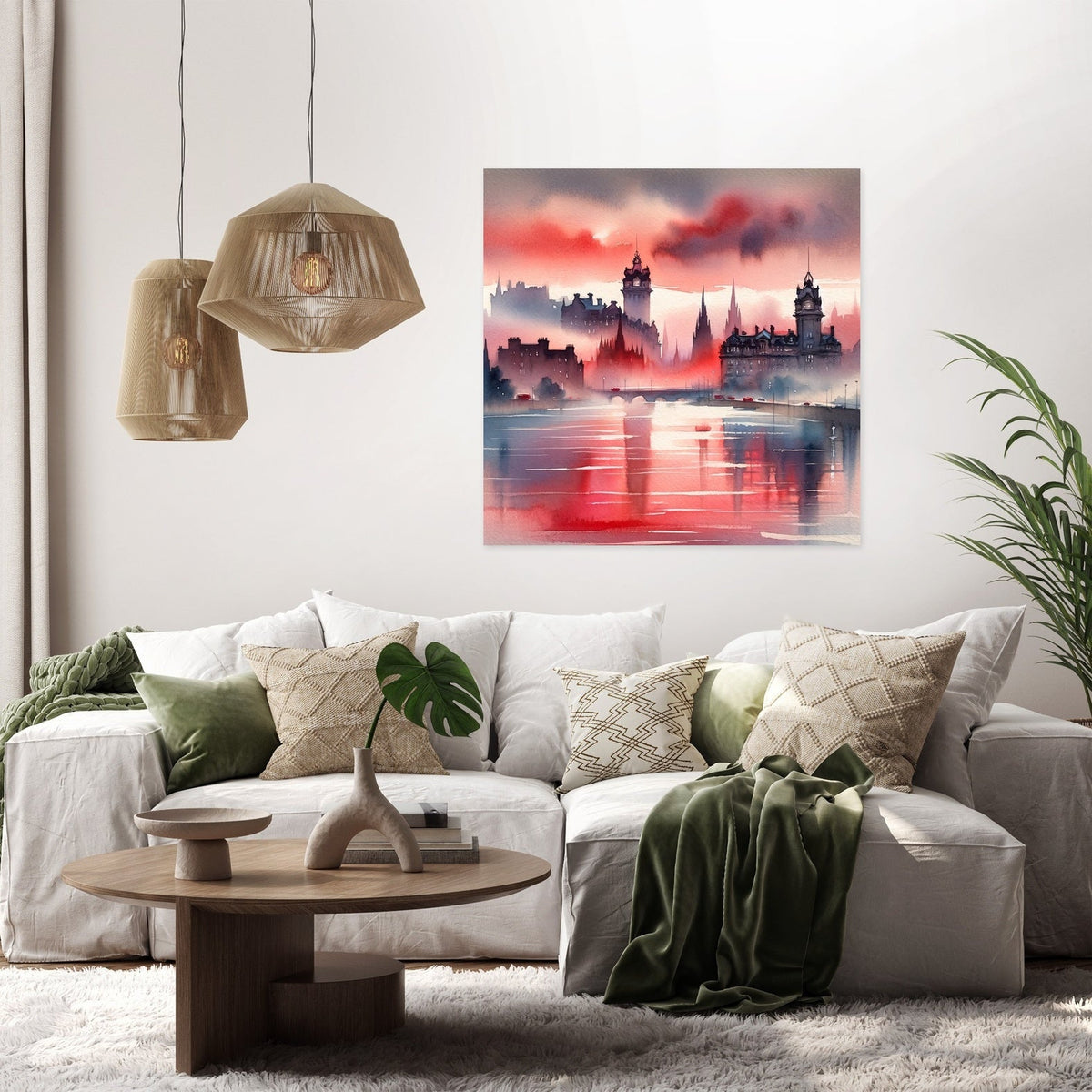 Edinburgh Sunset Serenity Canvas