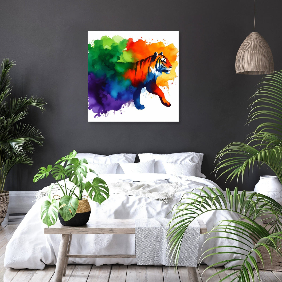 Contrasting Wilderness Tiger Canvas