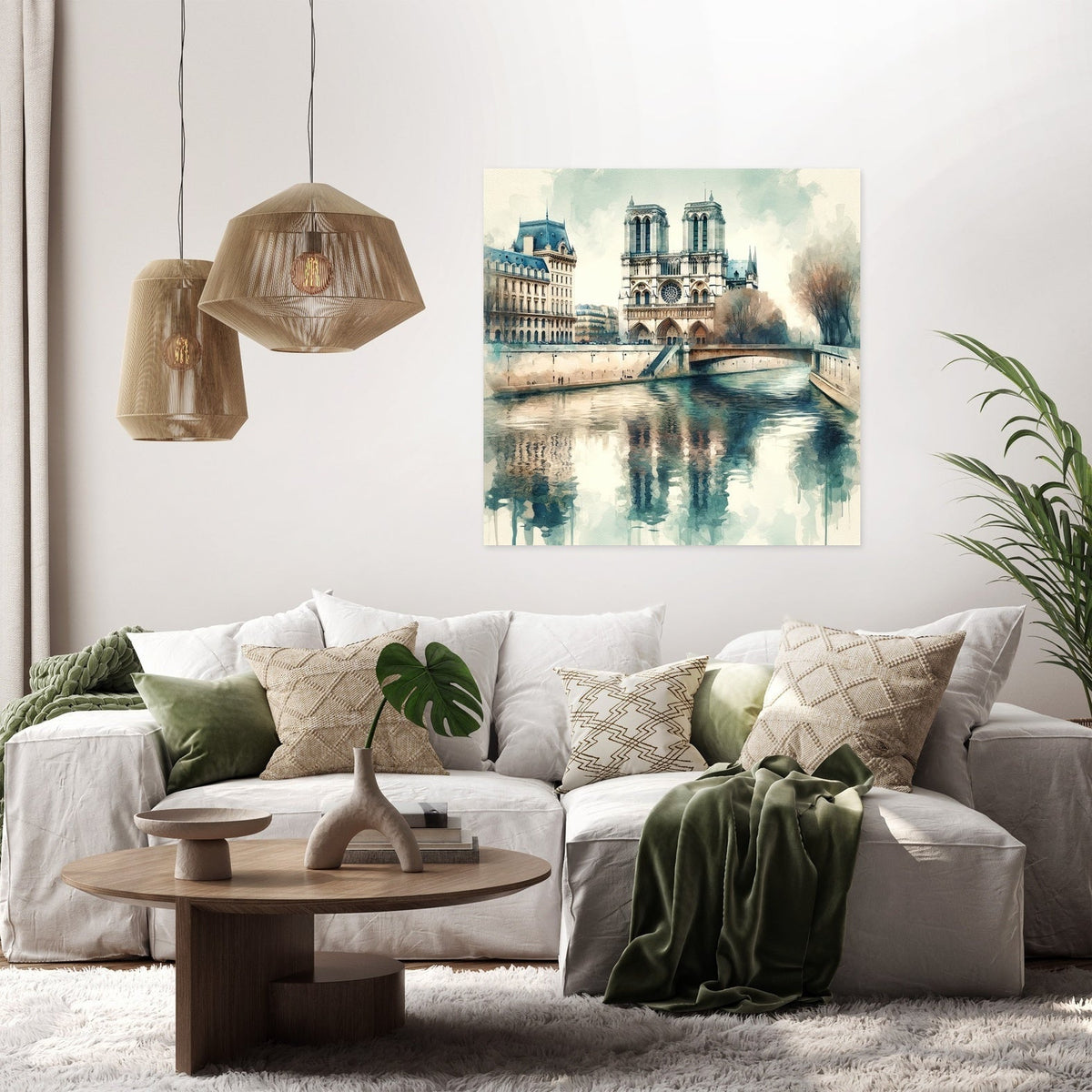 Reflections of Paris Notre-Dame Canvas