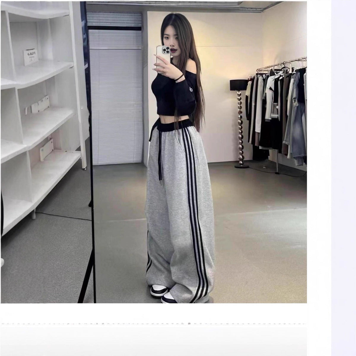 European And American High-waisted Loose Wide-leg Pants