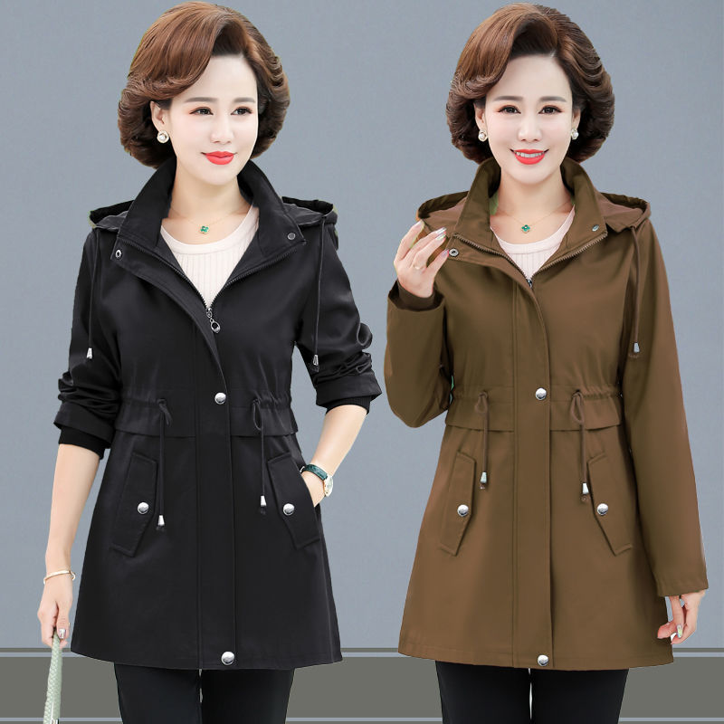 Spring And Autumn Fashionable Jacket Mid-length Trench Coat