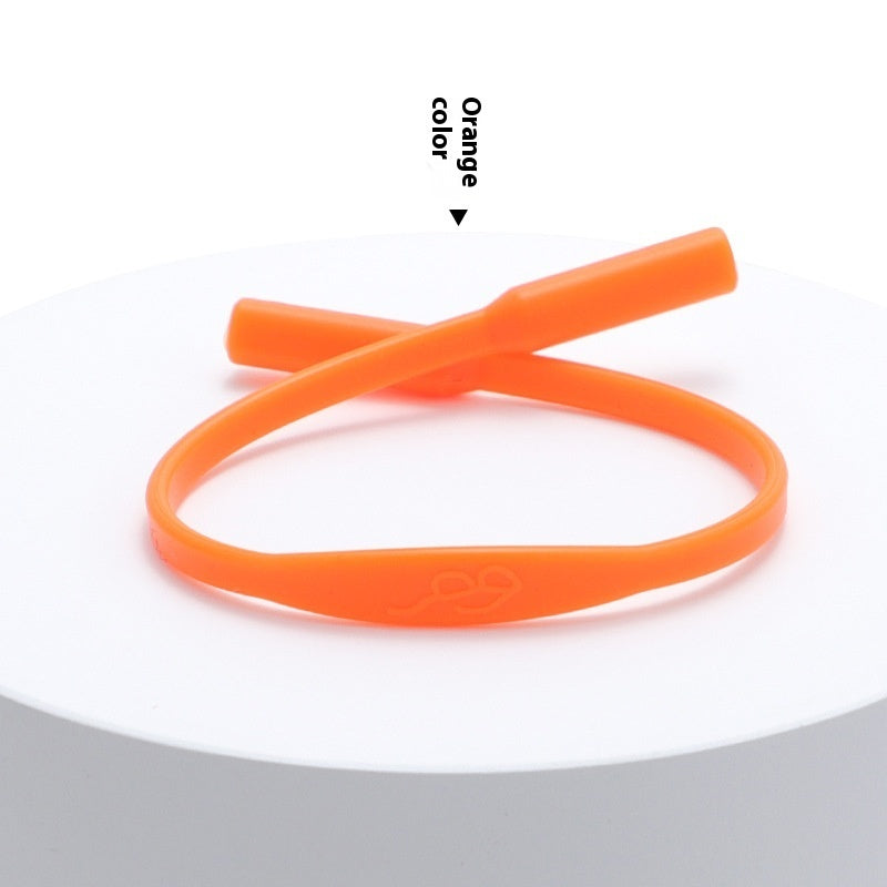 Solid Color Simple Silicone Glasses Non-slip Rope Glasses Strap