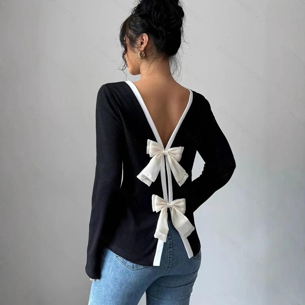 Women's Round Neck Long Sleeve Base Layer Top - Crew Neck Knit T-Shirt
