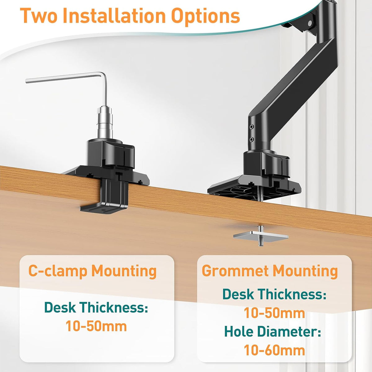 Ultrawide Monitor Arm 17-49 Inch Heavy Duty Gas Spring Mount ELIVED