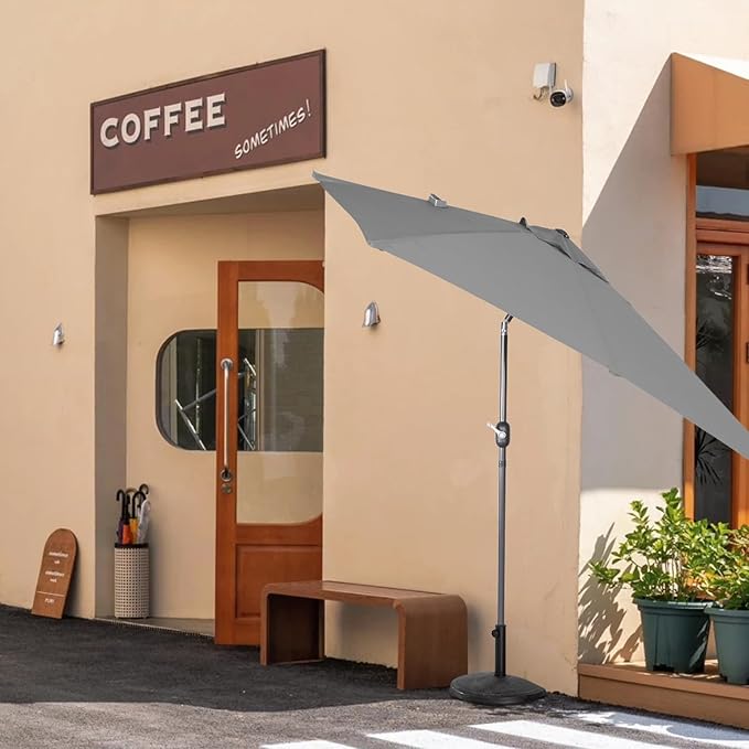 Rectangular Patio Parasol UV30+ 135x200cm Tilt Crank Handle Angel Living