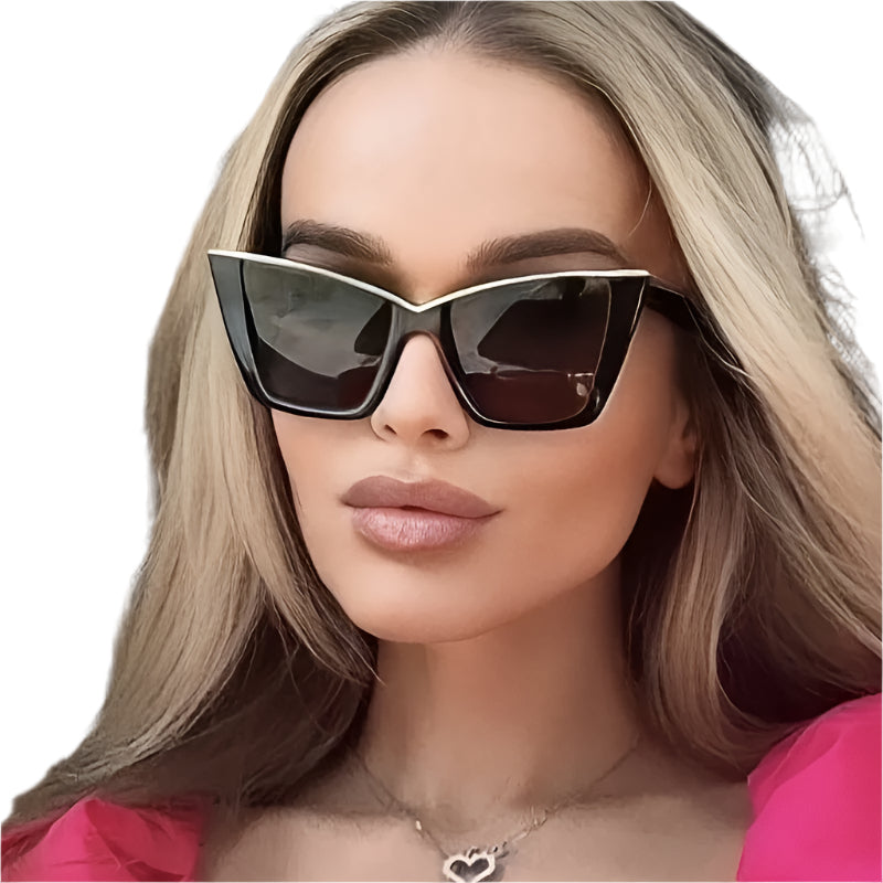 1pc Women's Oversized Cat-Eye Fashion Glasses - Stylish Decorative Eyewear with Lightweight Durable Frame