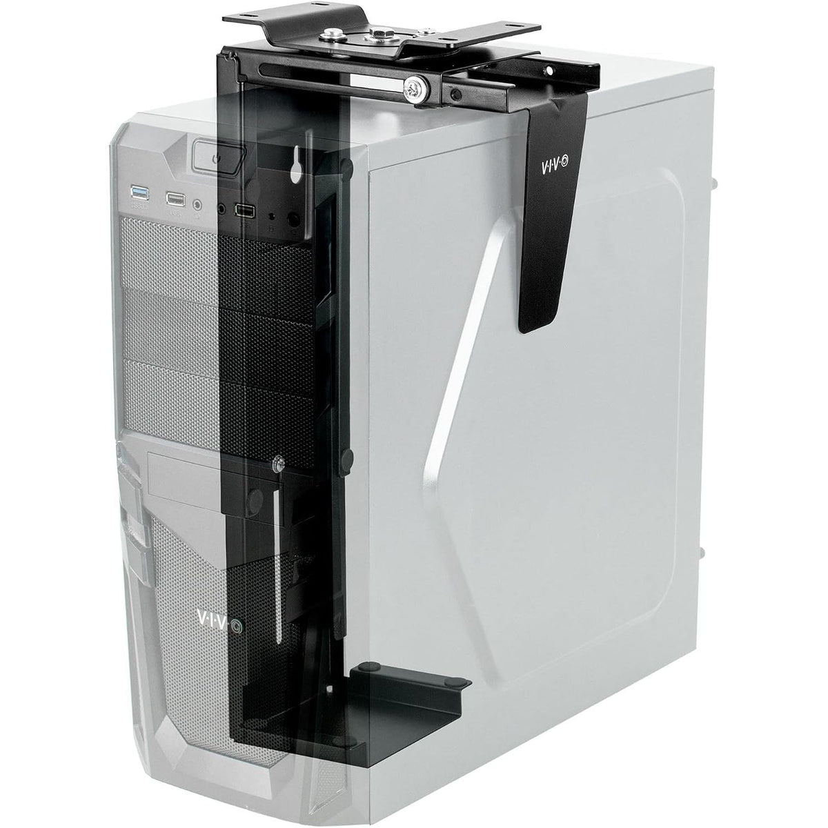 Under Desk PC Mount Adjustable Wall Computer Case Holder VIVO MOUNT-PC01