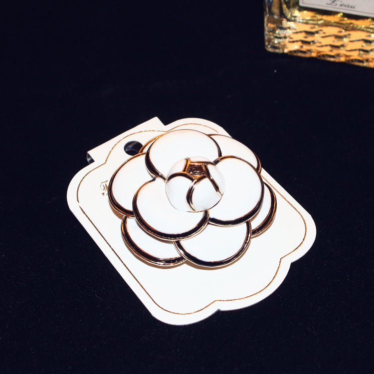 New high-end rose camellia brooch scarf buckle Valentine's Day gift accessories