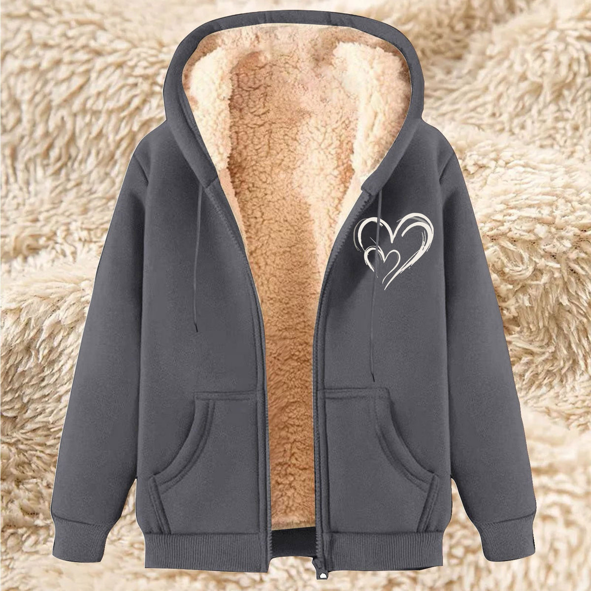 Sweater Men's Fleece-lined Thickened Men's Winter Lambskin
