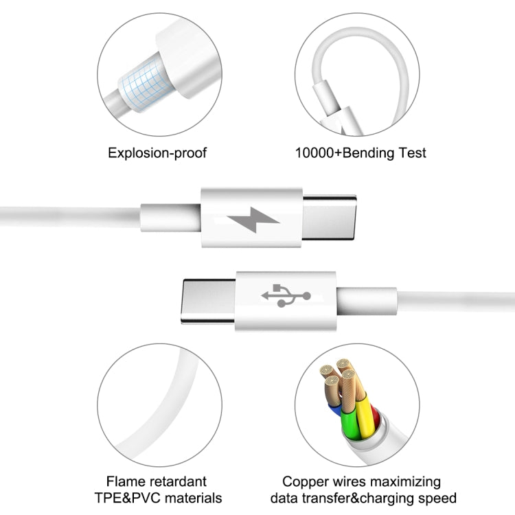 HAWEEL 25W 3A USB-C to USB-C PD Fast Charging Data Cable 2m