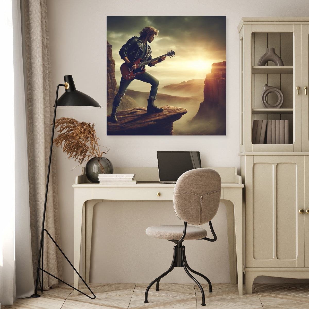 Rebel Guitarist Canvas