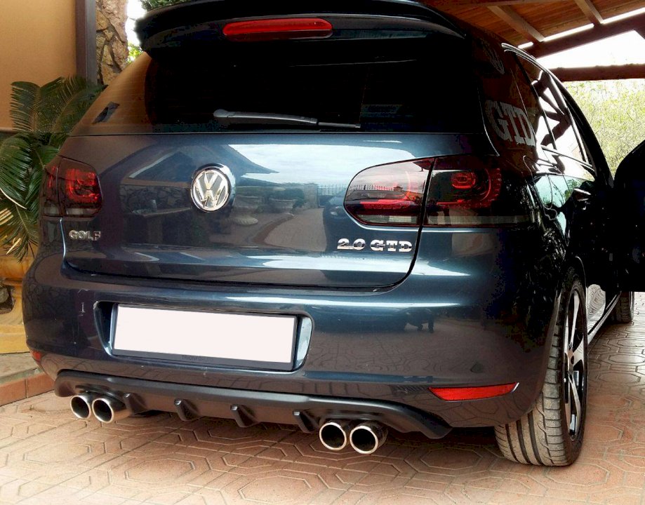 Maxton Design - Aftermarket  REAR VALANCE VW GOLF VI WITH 2 EXHAUST HOLE