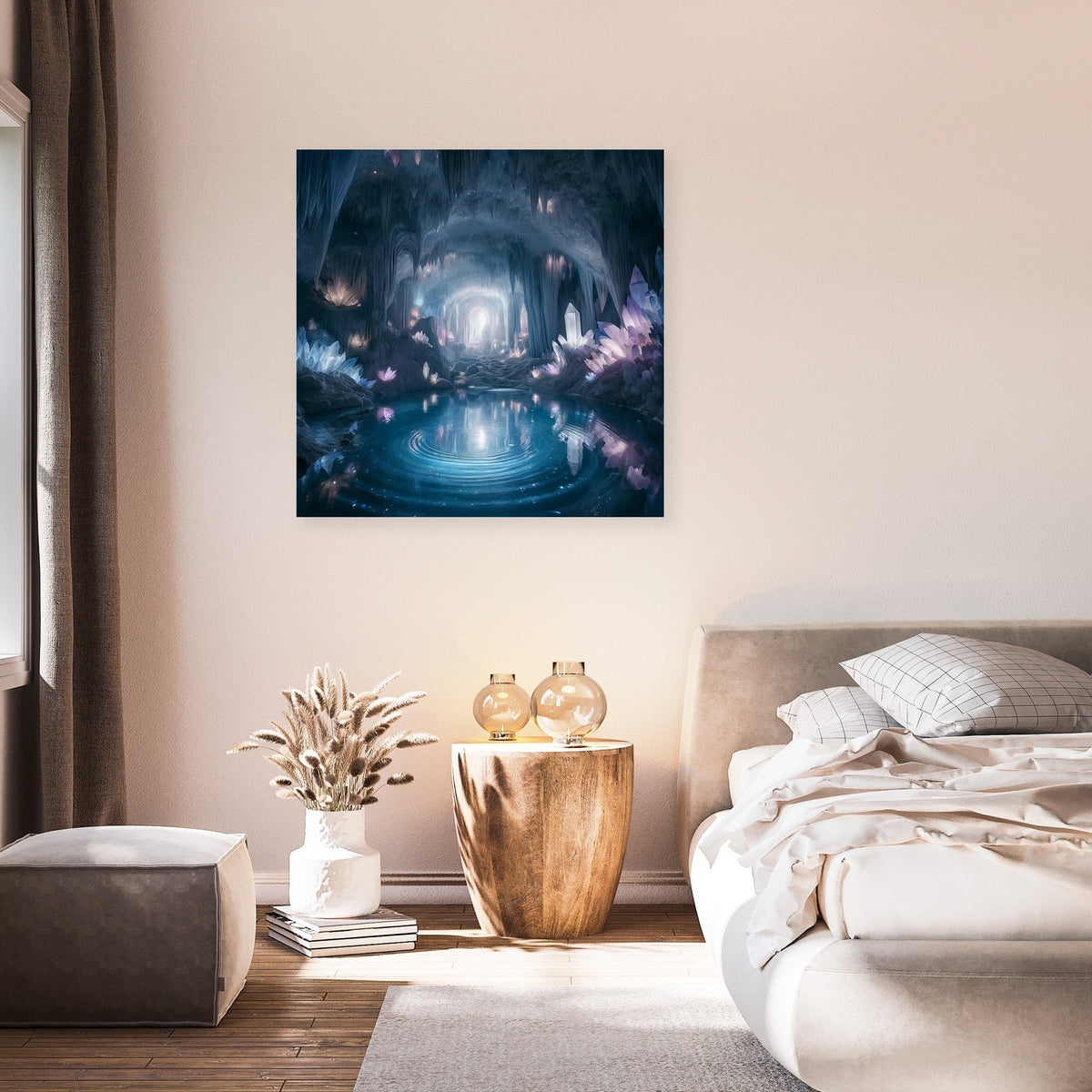 Ethereal Crystal Cave Canvas