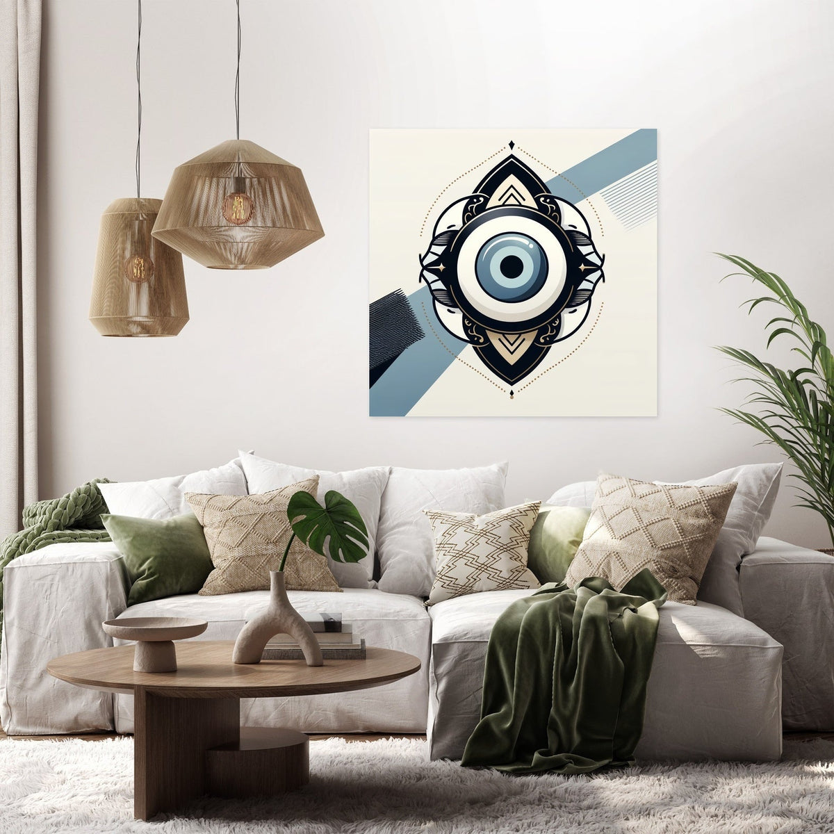 Modern Nazar Protection Canvas