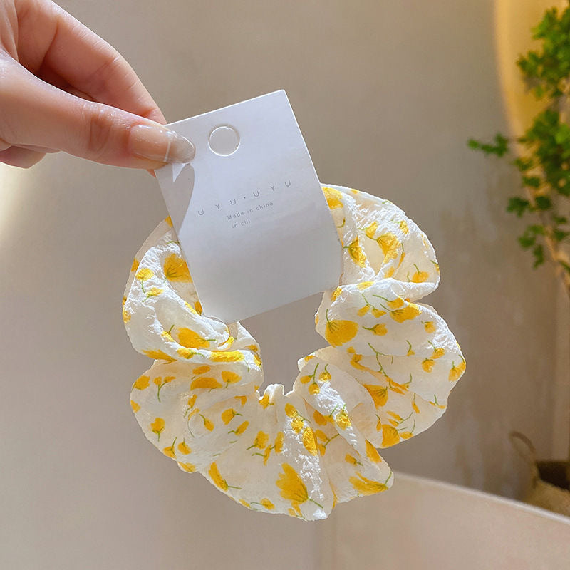 Summer Super Fairy Sweet Lace Large Intestine Hair Ring