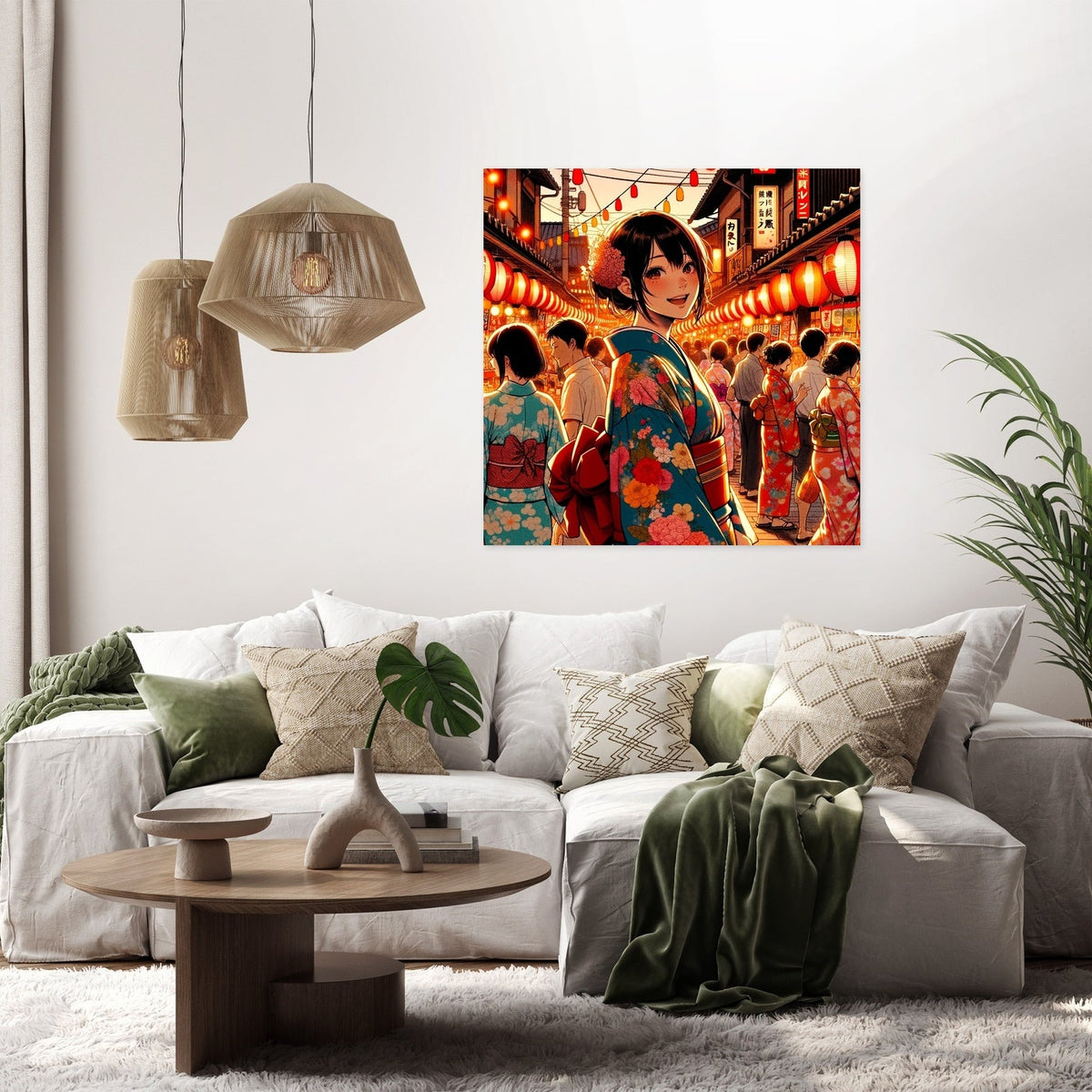 Festive Yukata Joy Canvas