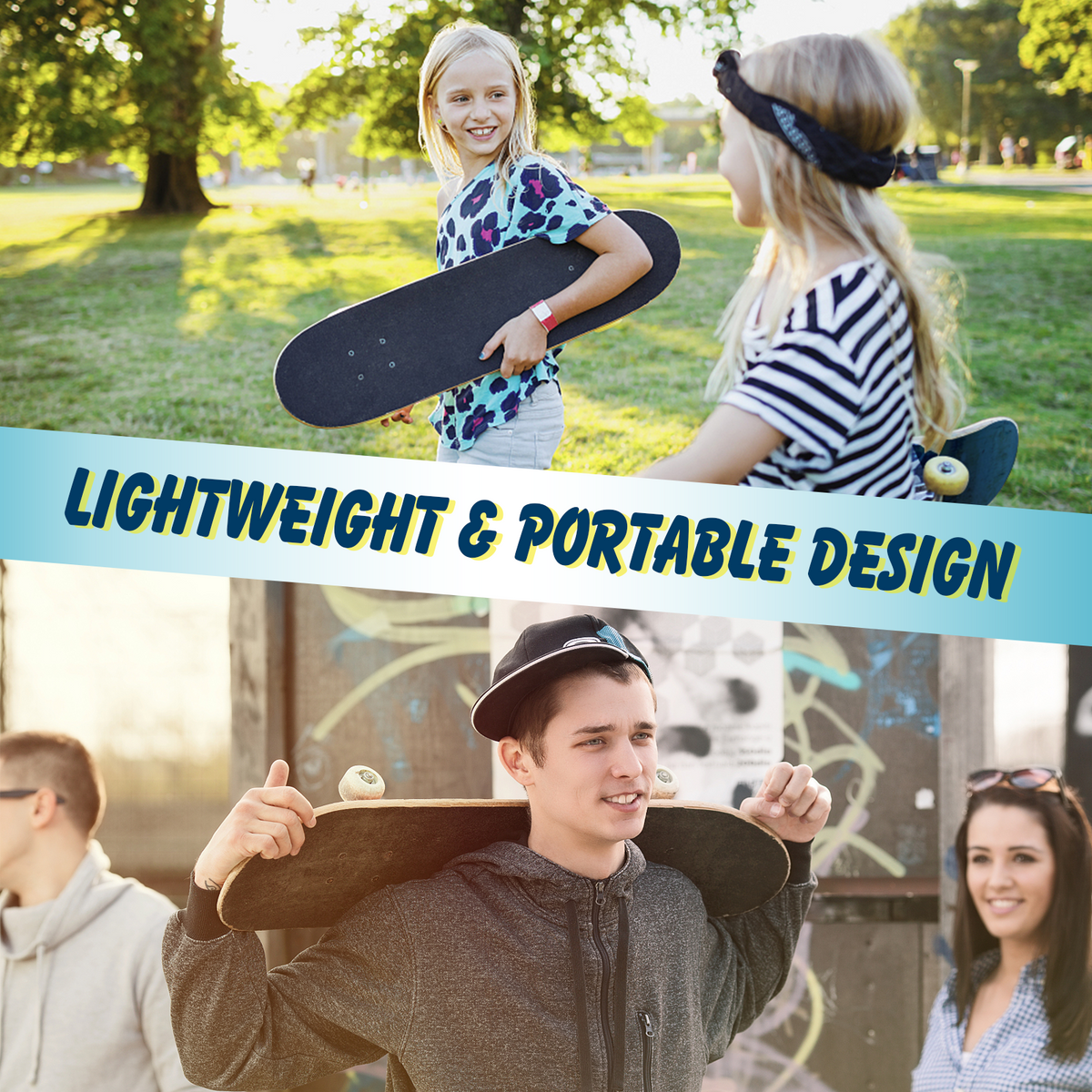 79cm Skateboard Complete Cruiser Standard for Children-Black