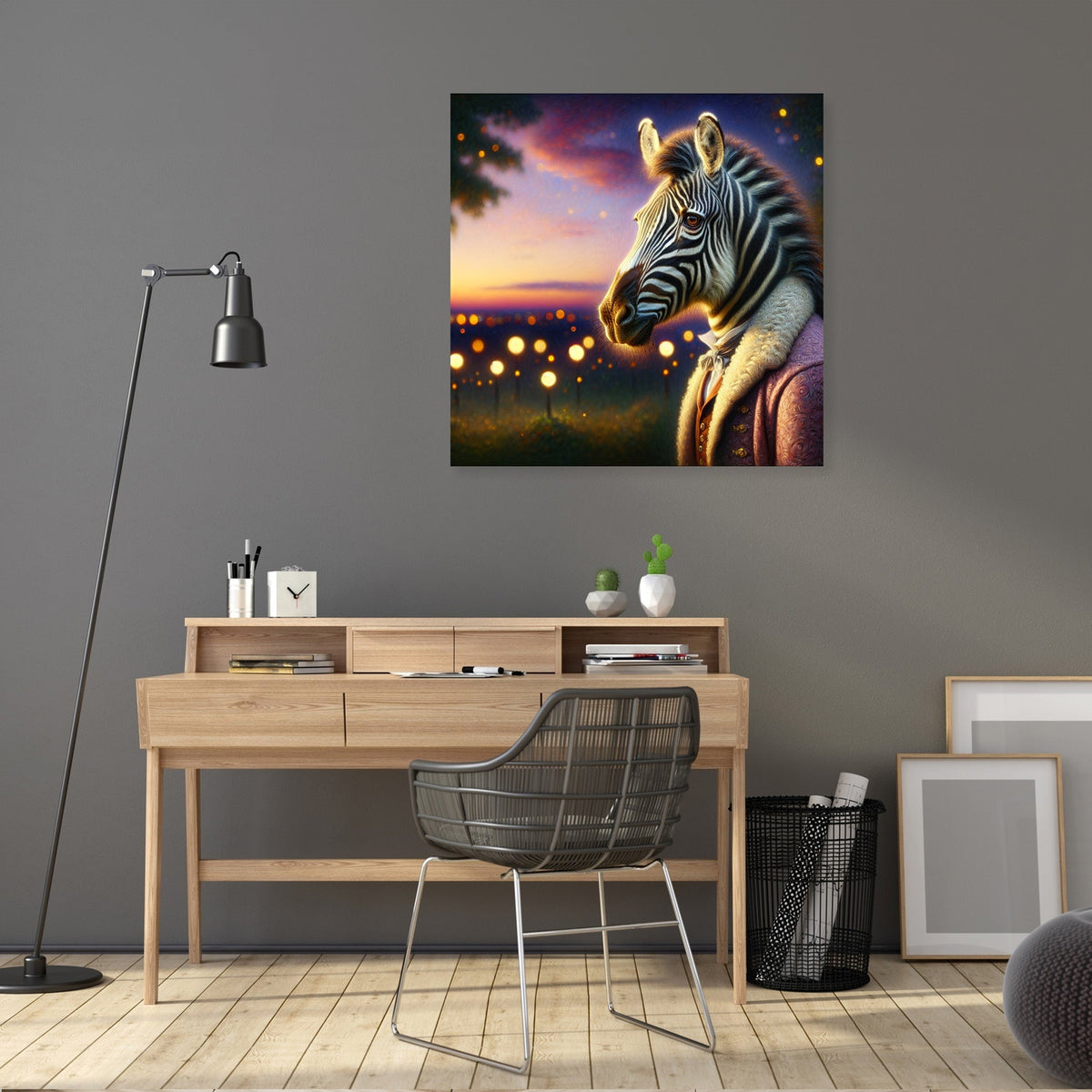 Regal Zebra Twilight Canvas