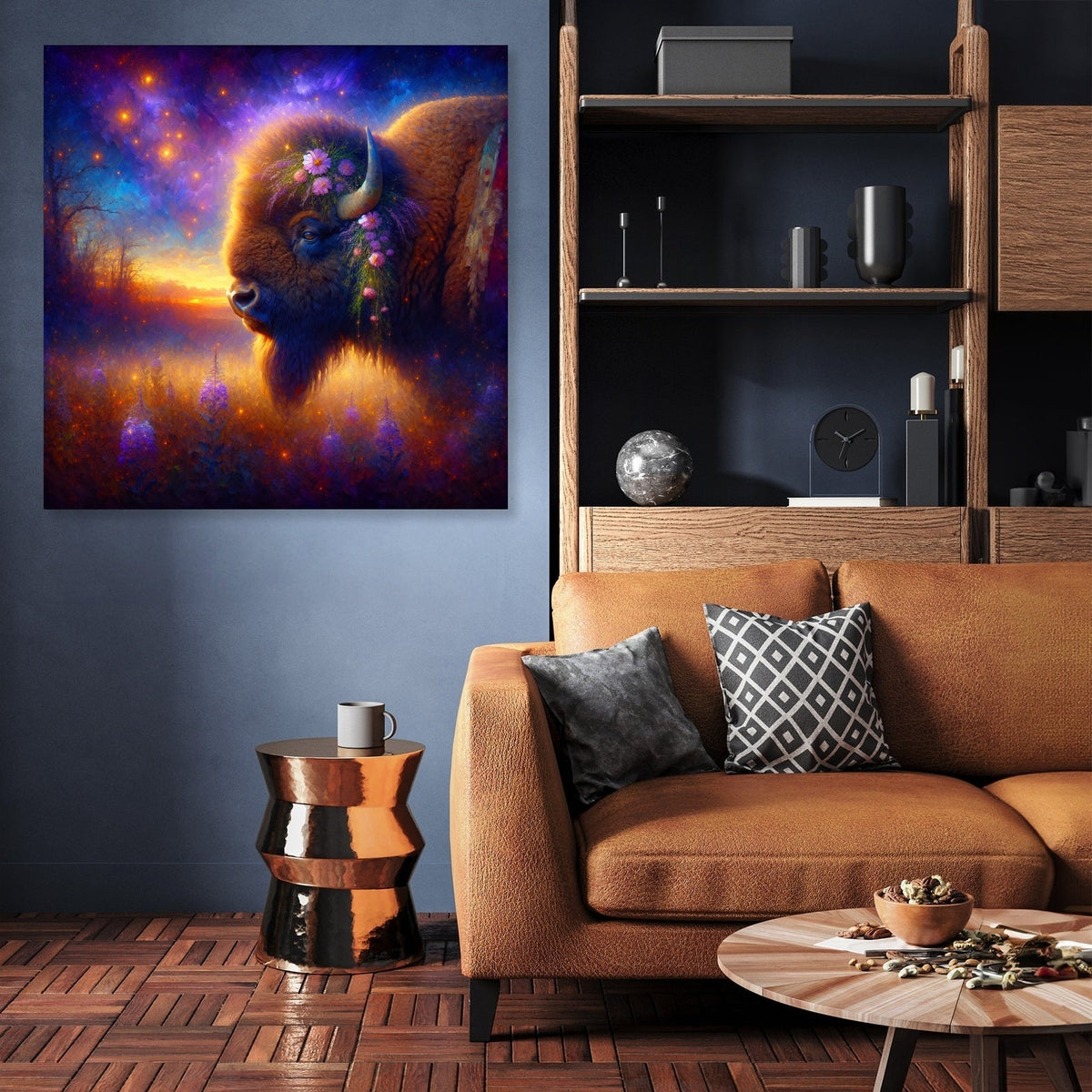 Royal Bison Twilight Canvas