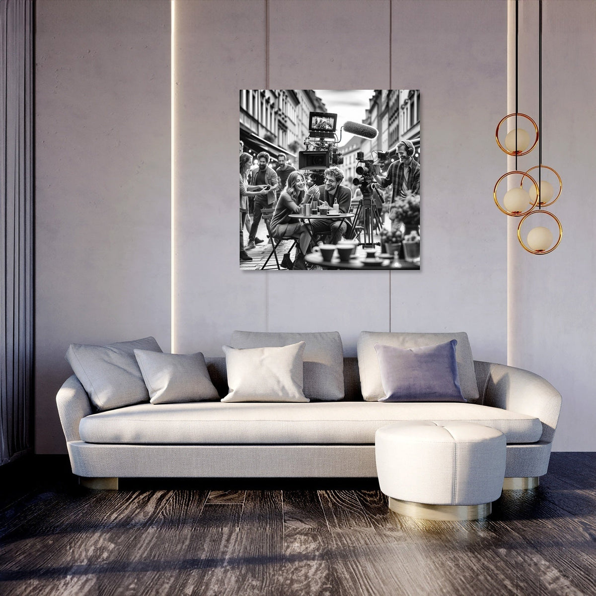 City Romance Scene Canvas