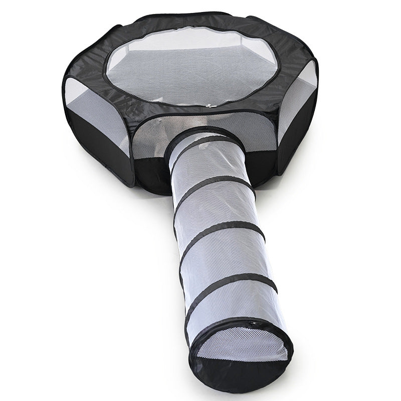 Foldable Cat Tunnel - Removable Polyester Play Tube for Indoor Cats