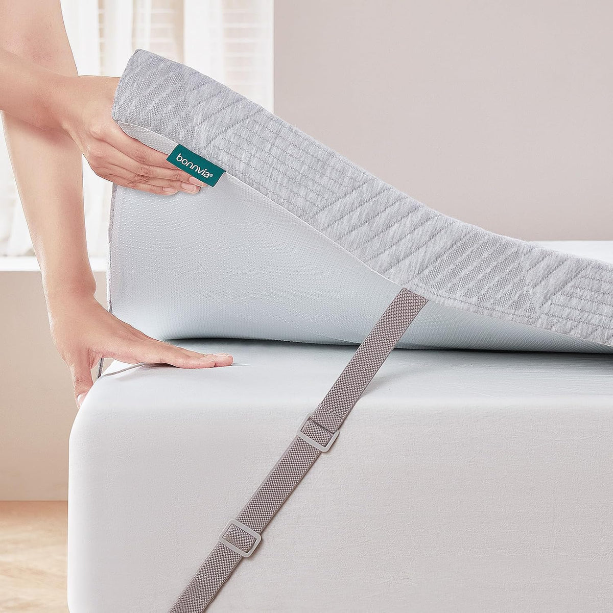 Mattress Topper King Size Bed 150x200x7cm Thick with Bamboo Fibre Bonnvia