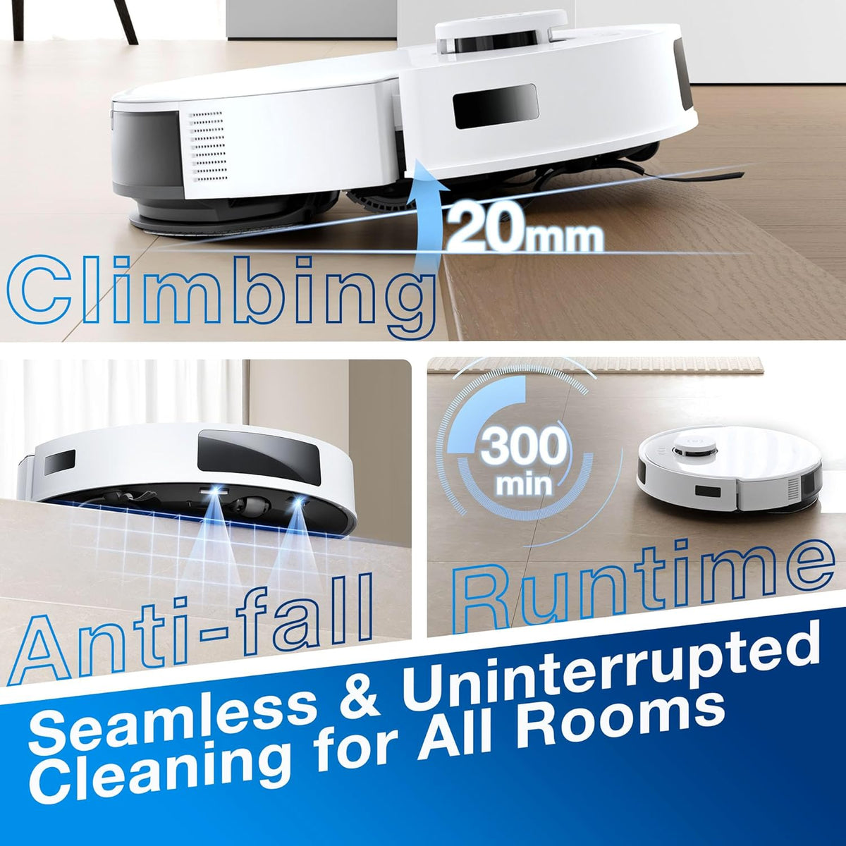 Robot Vacuum Cleaner Mop 8000Pa Self Empty Station ECOVACS DEBOT N20 PLUS