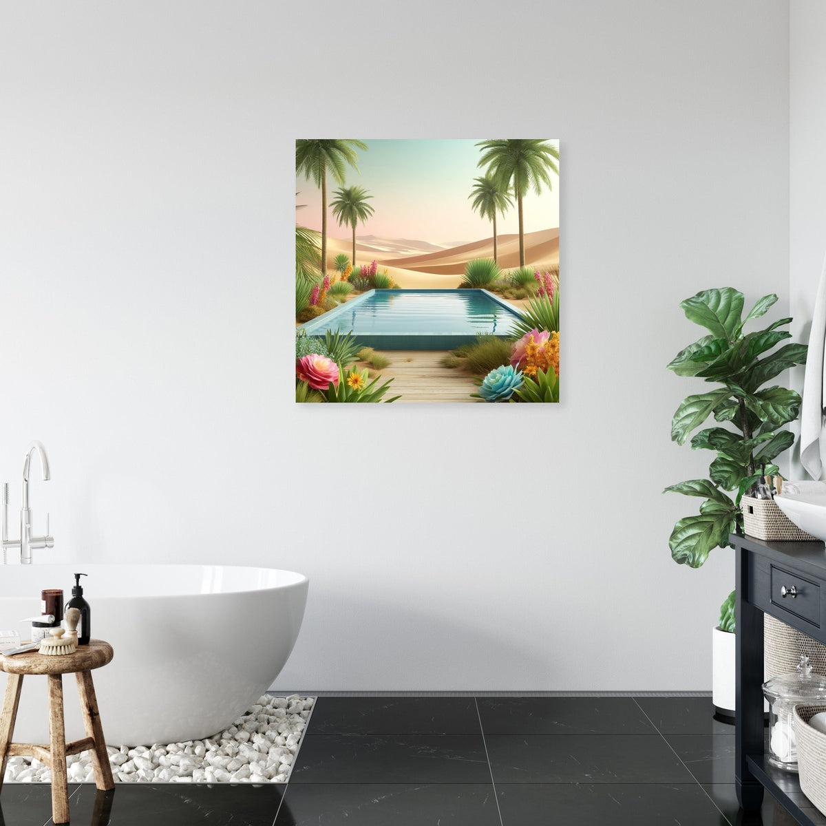 Desert Oasis Tranquility Canvas