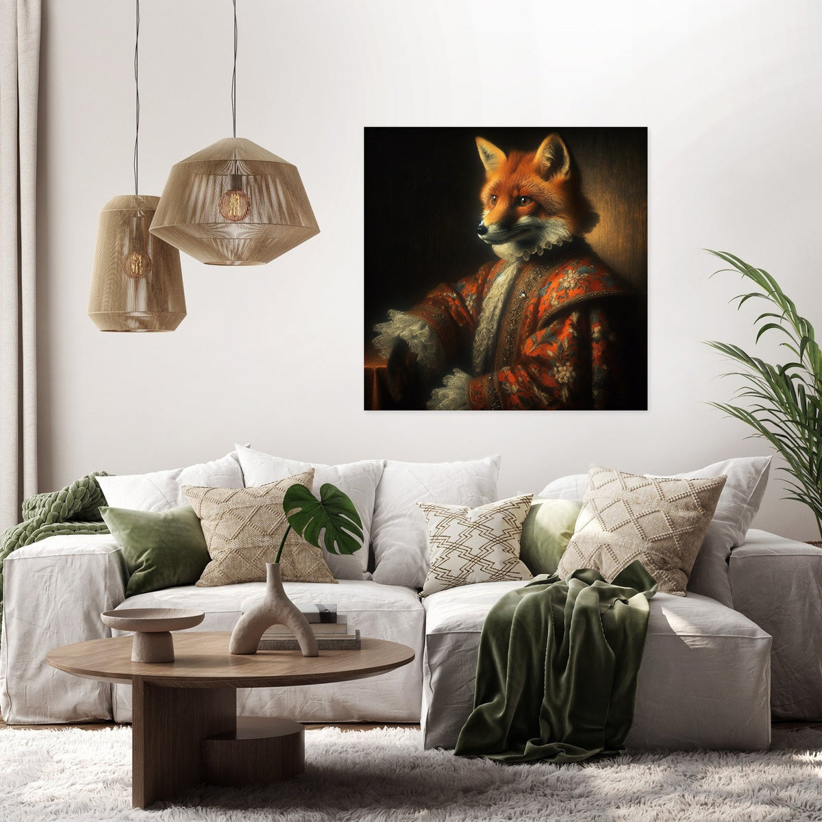 Regal Fox in Twilight Canvas