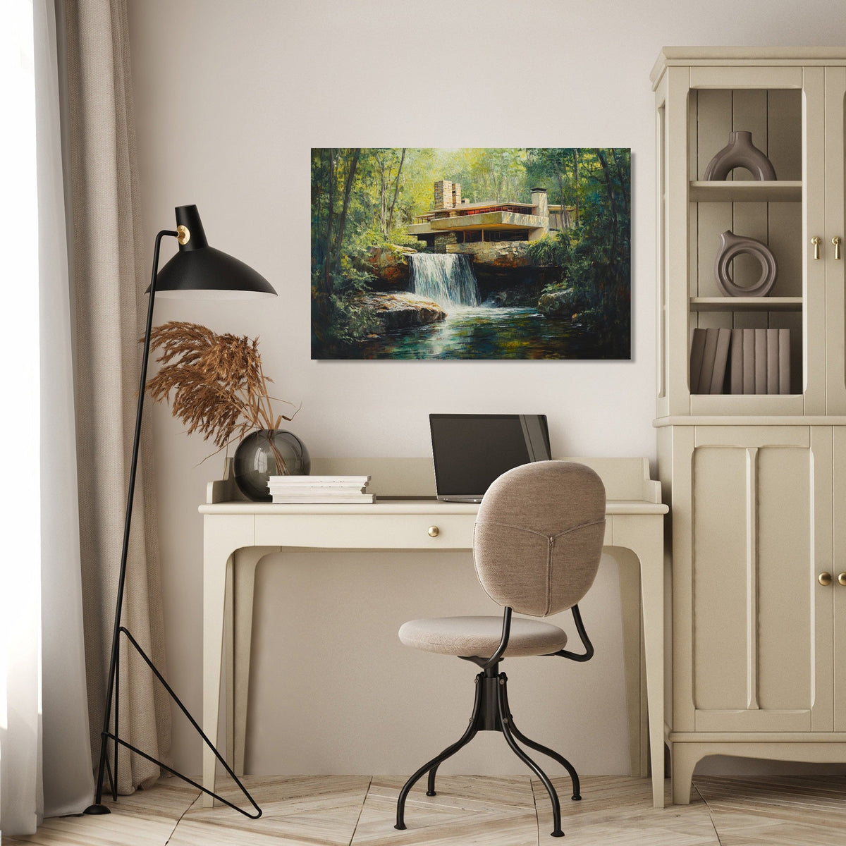 Mystical Midday Fallingwater Canvas