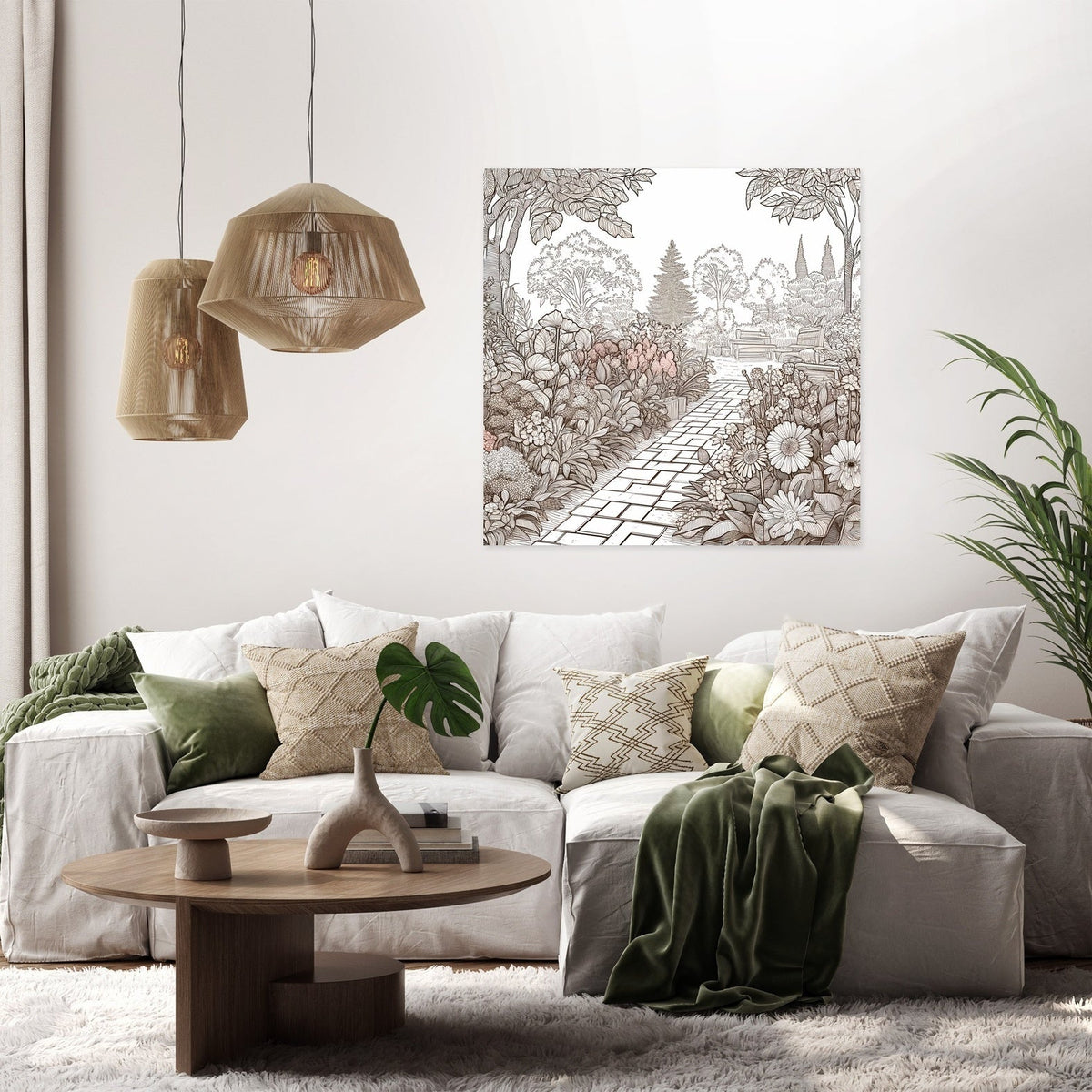 Serene Garden Path Canvas
