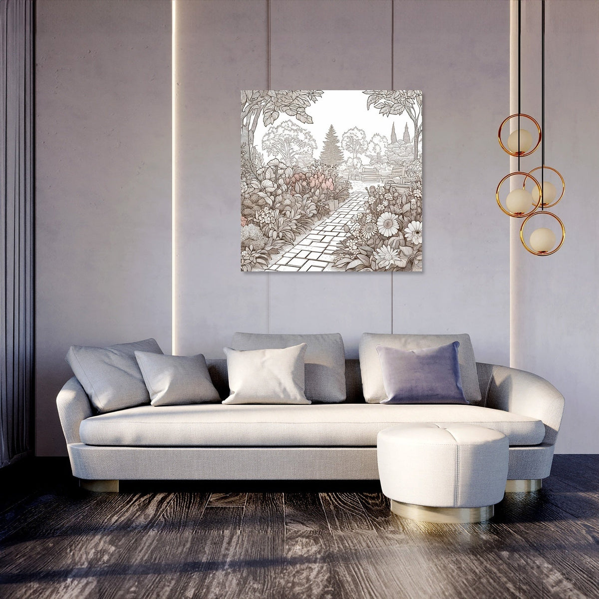 Serene Garden Path Canvas