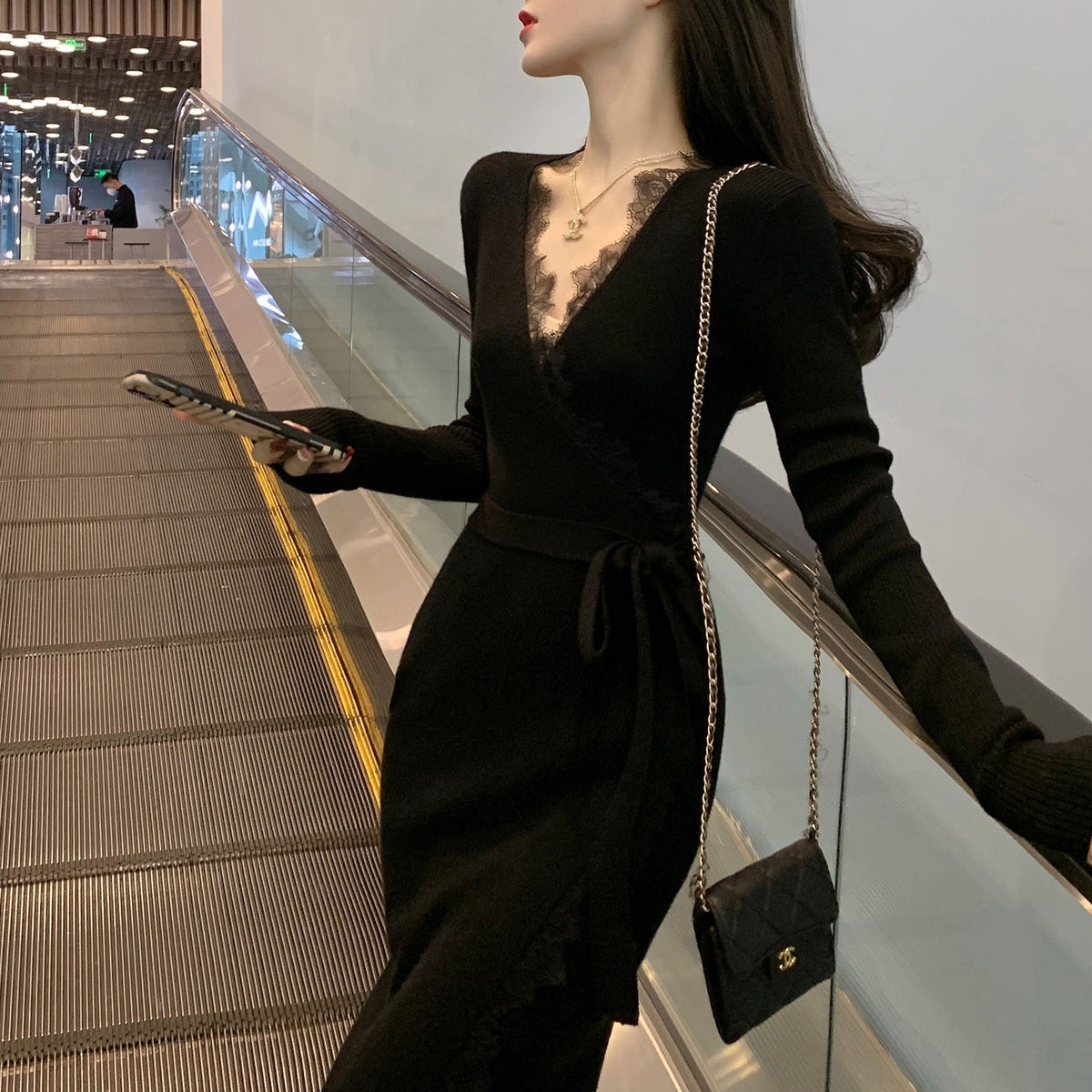 Women's Fashion Personality Slim Fit Woolen Skirt