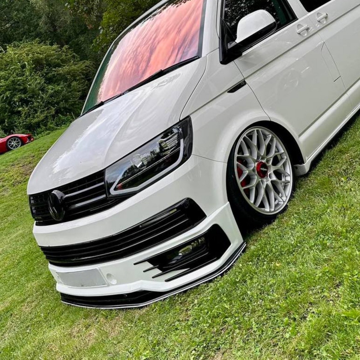 For VW T6 Transporter Front Sportline Spoiler and Splitter B-Grade – Repaint Ready Custom Styling | Van-X