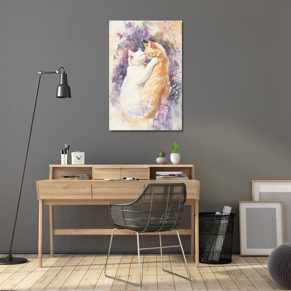 Feline Love on Canvas