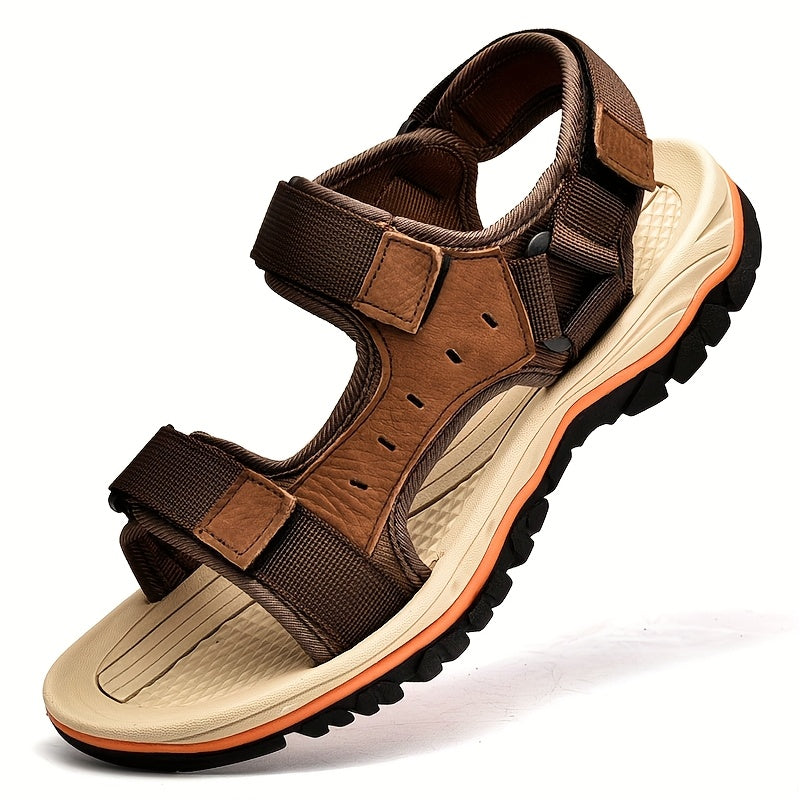 Unisex Adjustable Hook-and-Loop Closure Breathable Fabric Sandals