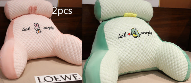 Fluffy Triangle Reading Cushion - Soft Backrest and Lumbar Pillow for Sofa, Bed or Office Chair