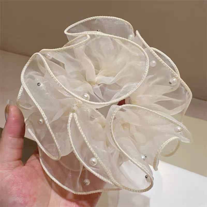 Summer Super Fairy Sweet Lace Large Intestine Hair Ring