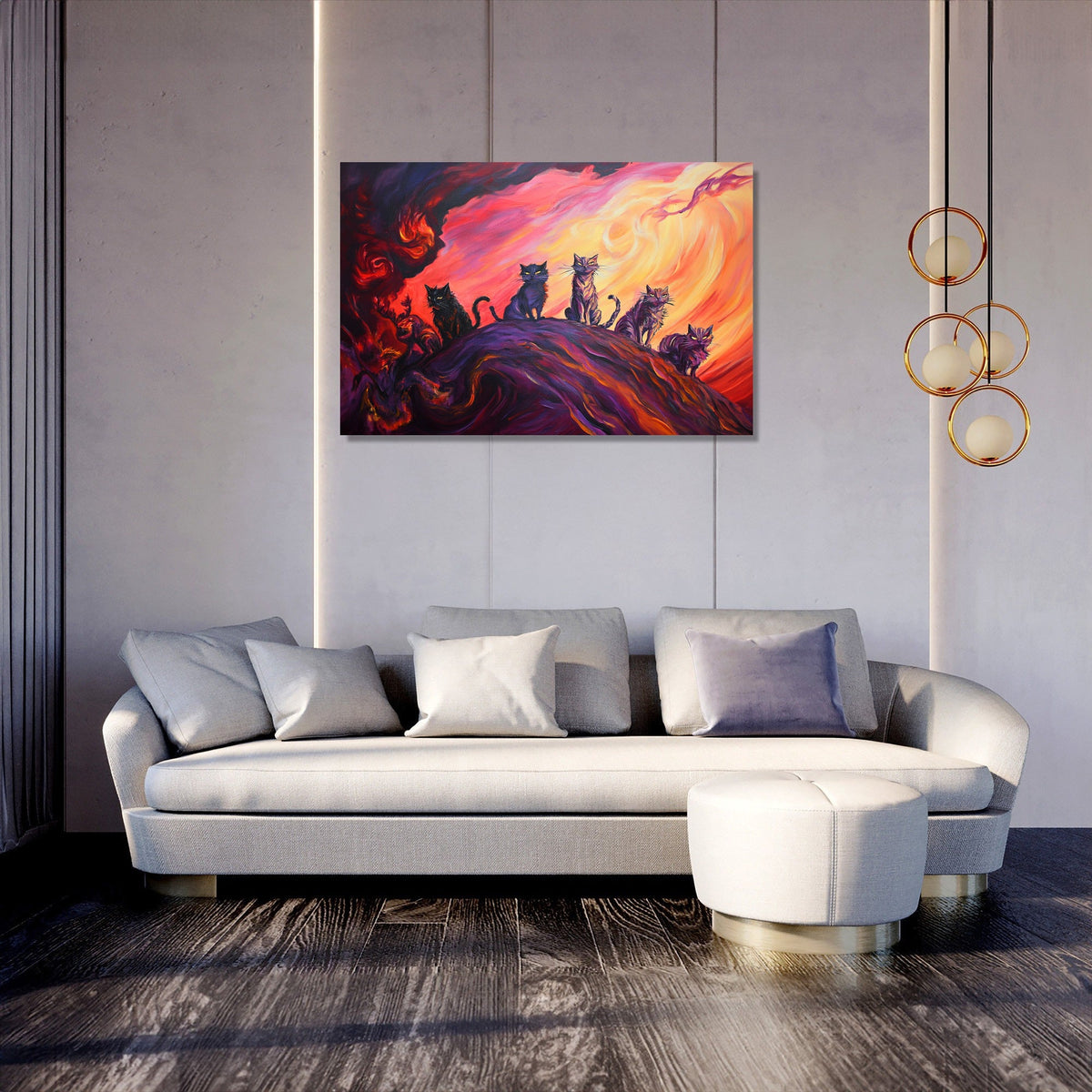 Cats in the Storm Canvas