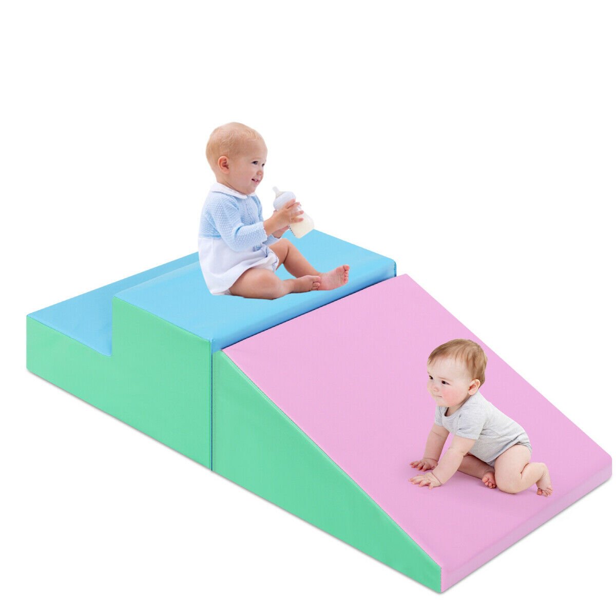 Toddler Climb and Crawl Foam Play Set-Blue & Red